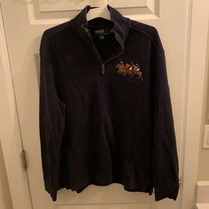 Ralph Lauren - Embroidered zip neck sweater